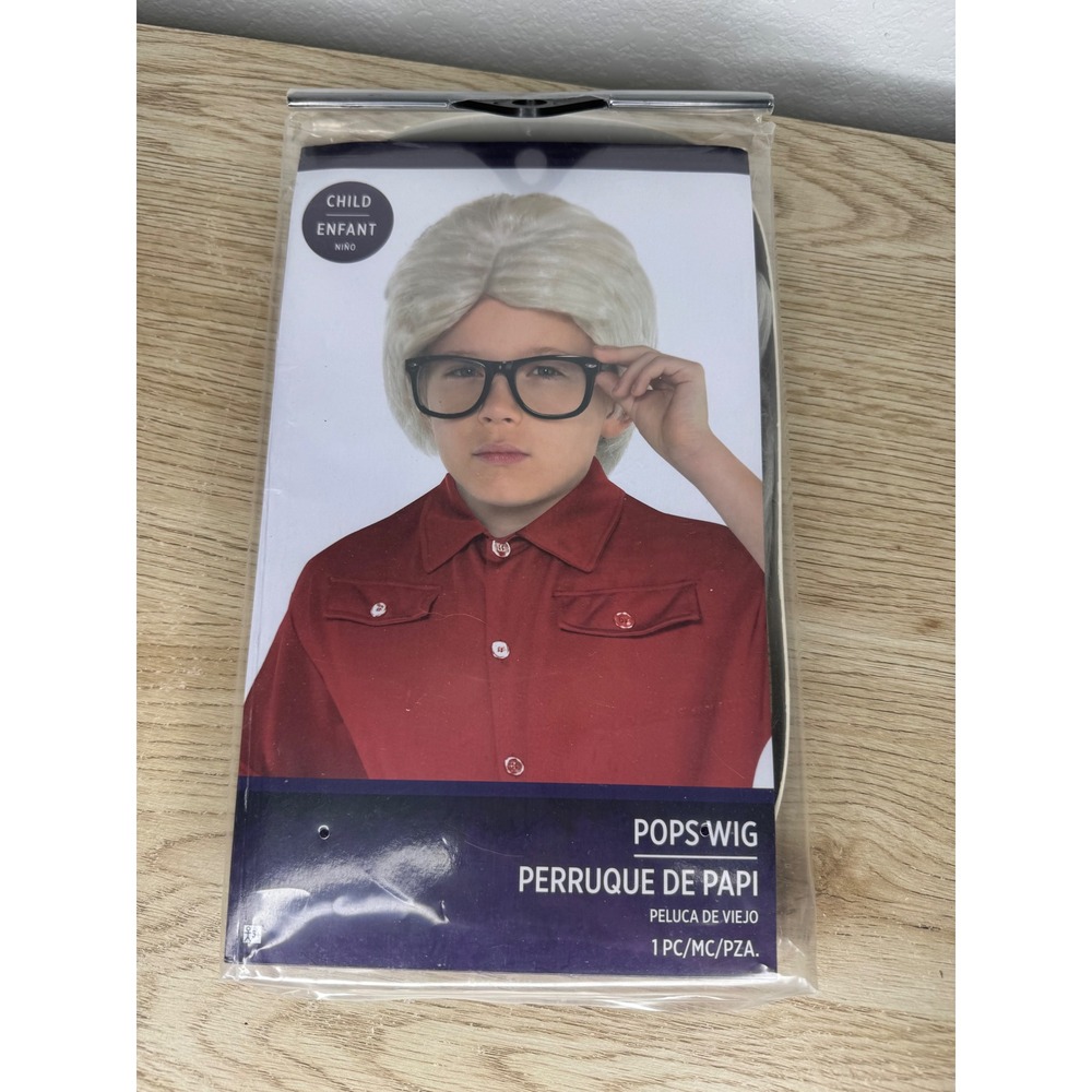 Amscan Pops Wig Child Silver Grey Old Man Grandpa Costume Accessory 8402636